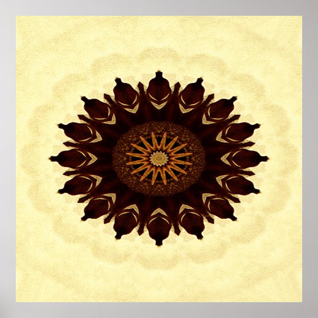 Poster Flor de Queda Mandala....... (Frente)