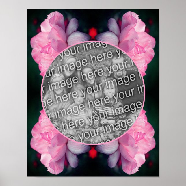 Poster Flor de Rosa Rosa Celestial Crie Sua Própria Foto (Frente)