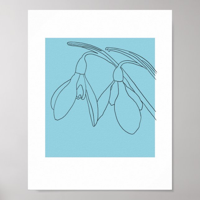 Poster Flor de snowdrop personalizada  (Frente)