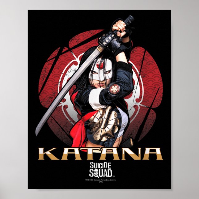 Poster Flor do Esquadrão de Suicídio Katana (Frente)