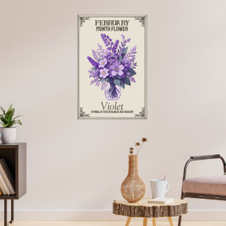 Poster Flor do mês de fevereiro