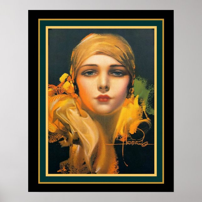 Poster "Flor do Oriente" Deco- Rolf Armstrong 16x20 (Frente)
