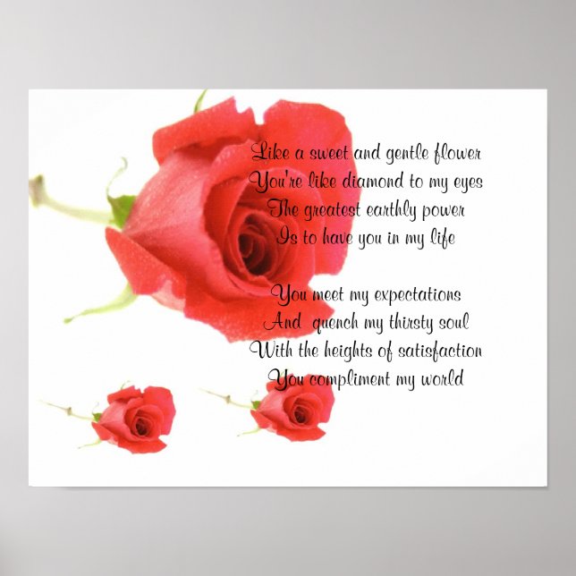 Póster Flor doce e gentil (Frente)