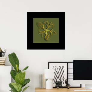 Poster Flor Dourada