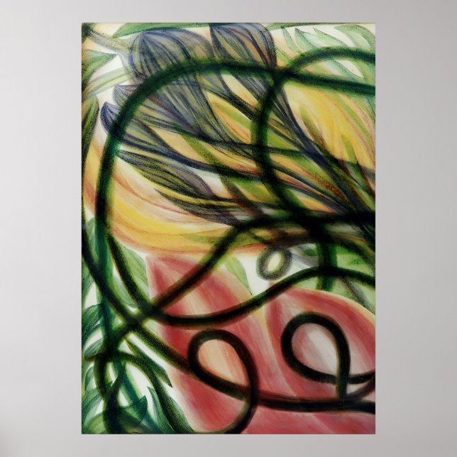 Poster Flor e Fruta por Georgiana Houghton (Frente)