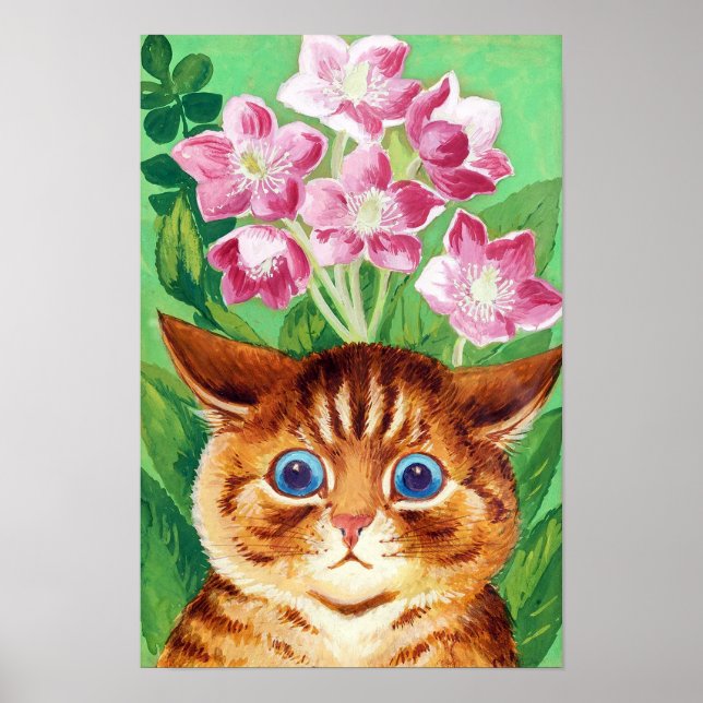 Poster Flor e Gato, Louis Wain (Frente)