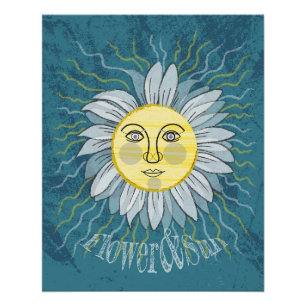 Póster Flor e Sol - Natureza