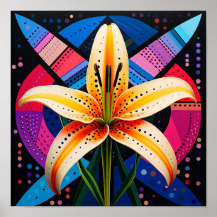Poster Flor em forma de Abstrato Lily