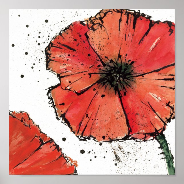 Poster Flor em um Fundo Branco (Frente)