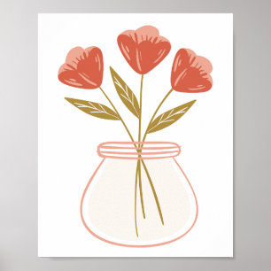Poster Flor em um Vaso para Mindagação