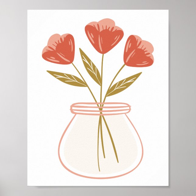 Poster Flor em um Vaso para Mindagação (Frente)