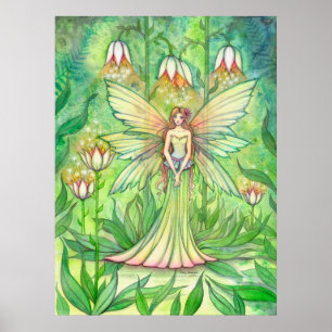 Poster Flor Fada Fantasia Arte Jardim Iluminado