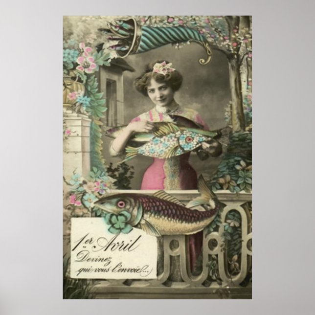 Póster Flor Fish Cornucopia Poisson d'avril (Frente)