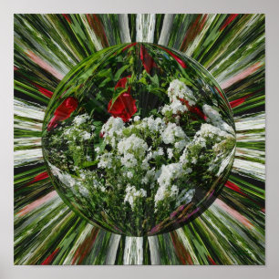 Póster Flor Garden Energies Floral Abstrato Art