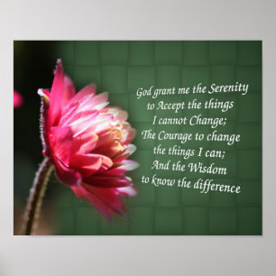 Poster Flor inspirada da oração da serenidade