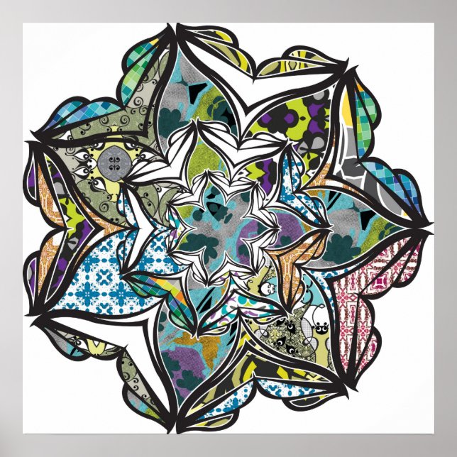 PÓSTER FLOR KALEIDOSCÓPICO (Frente)