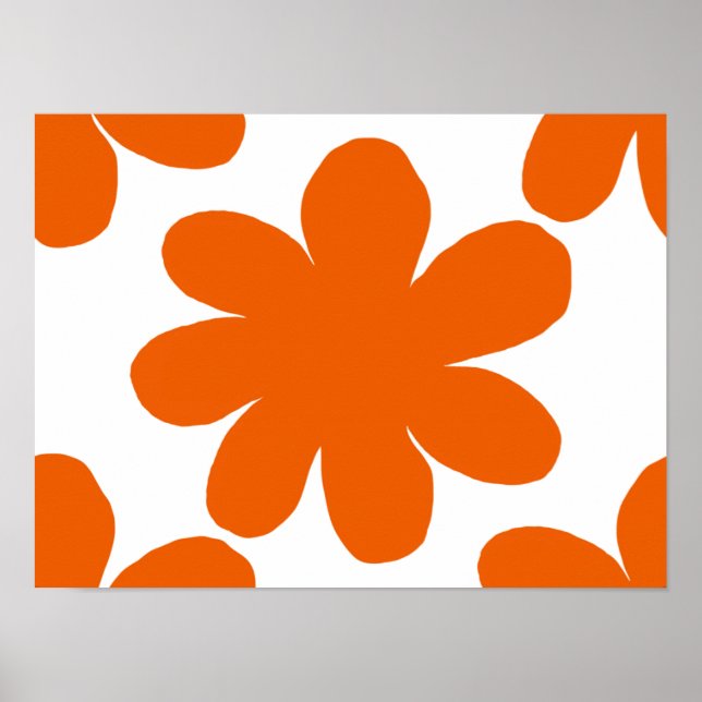 Poster Flor Laranja (Frente)
