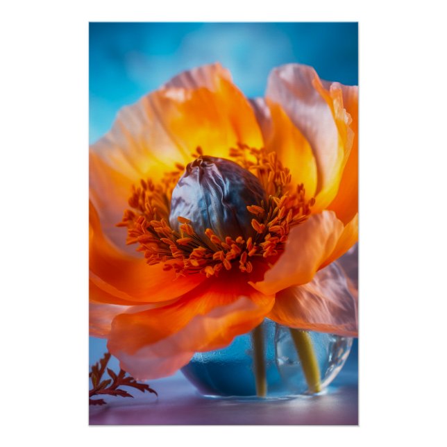 Póster Flor Laranja (Frente)