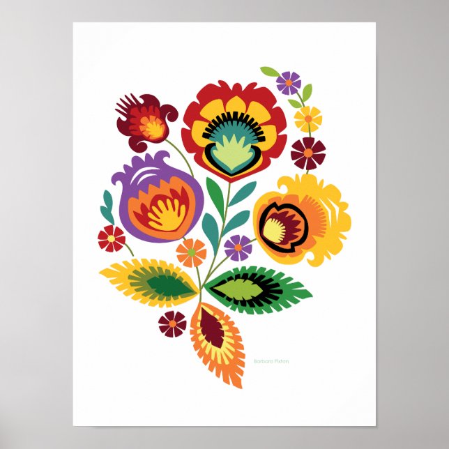 Poster Flor Laranja Polonês (Frente)