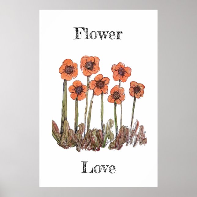 Poster Flor Love Art (Frente)