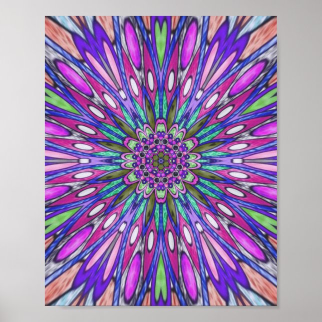 Poster Flor Mandala (Frente)