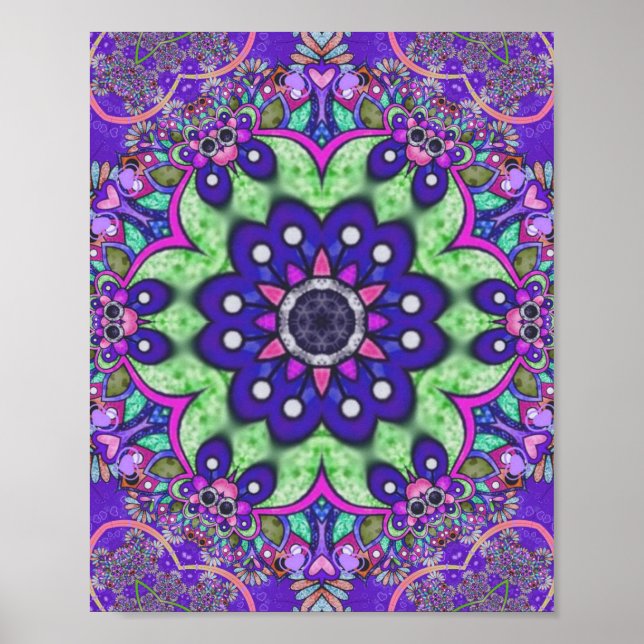 Poster Flor Mandala (Frente)