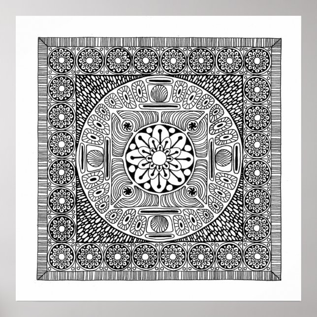 Poster Flor Mandala II (Frente)