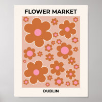 Flor Market Dublin Retro Flores Coloridas Flores