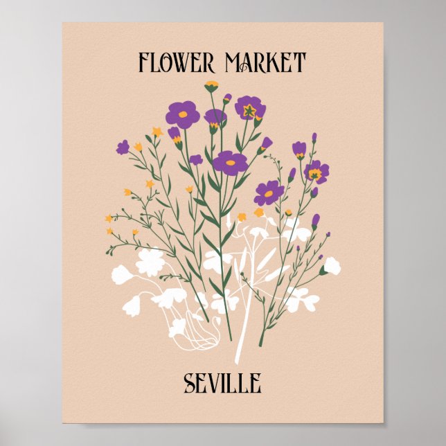 Poster Flor Market Editable Seville (Frente)