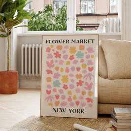 Poster Flor Market New York Primavera Floral Garden