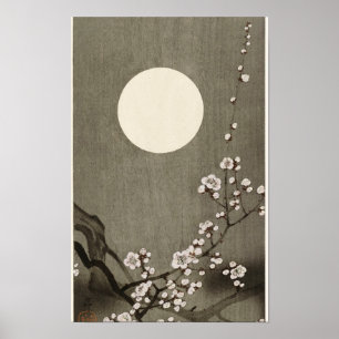 Poster Flor na Lua cheia (1900-1936) por Ohara Koson
