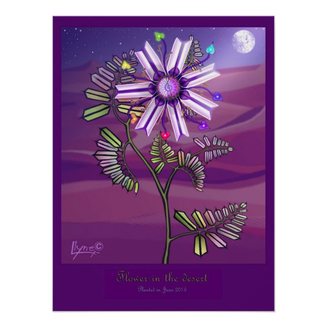 Póster Flor no deserto (Frente)