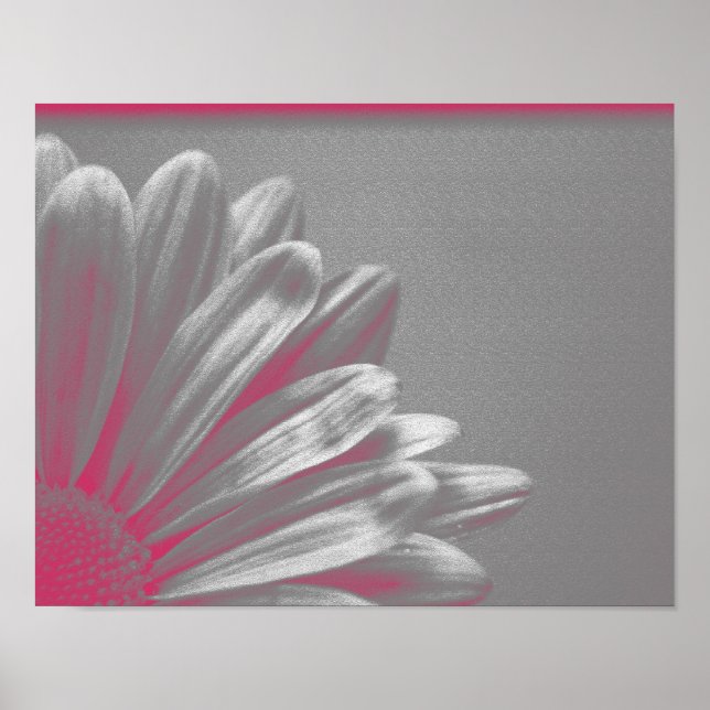 Póster Flor Pink Highlighted (Frente)