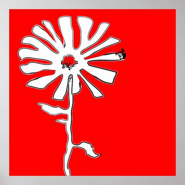 Poster flor preta (Frente)