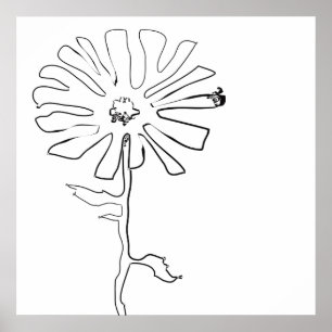 Póster flor preta