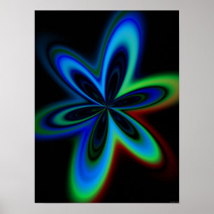 Póster Flor psicadélico