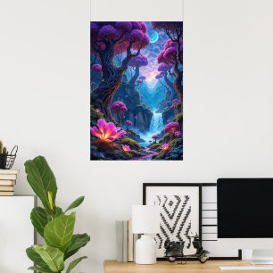 Poster Flor Pulsante da Selva Surreal