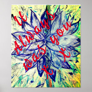 Poster Flor Rara Azul Dahlia