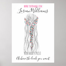 Poster Flor Romântica Simples De Cabelo De Casamento De B