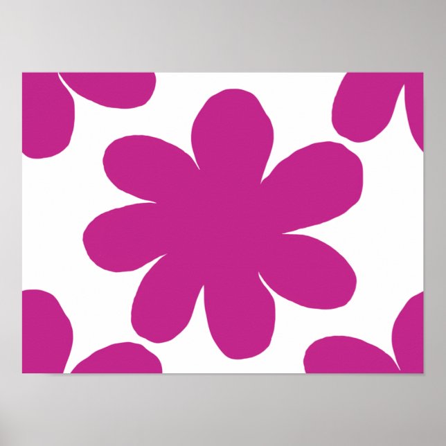 Poster Flor rosa (Frente)