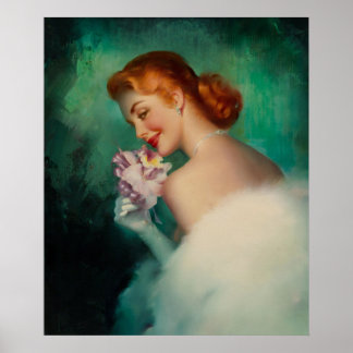 Poster Flor rosa para pinos