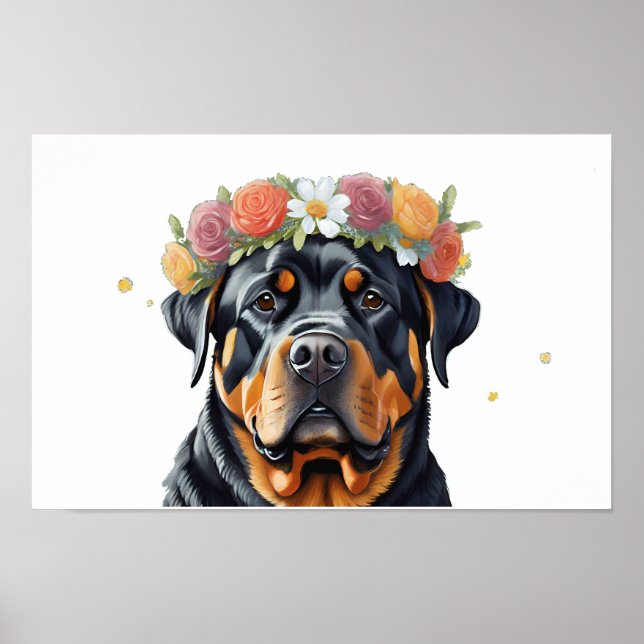 Poster Flor Rottweiler Coroa (Frente)
