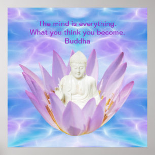 Poster Flor roxa de Buddha Lotus