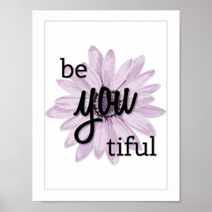 Póster Flor Roxo Seja-você-Bonito