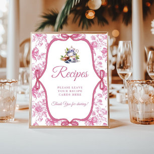 Poster Flor Silvestre Rosa  Deixe seus Receitas Chá de No