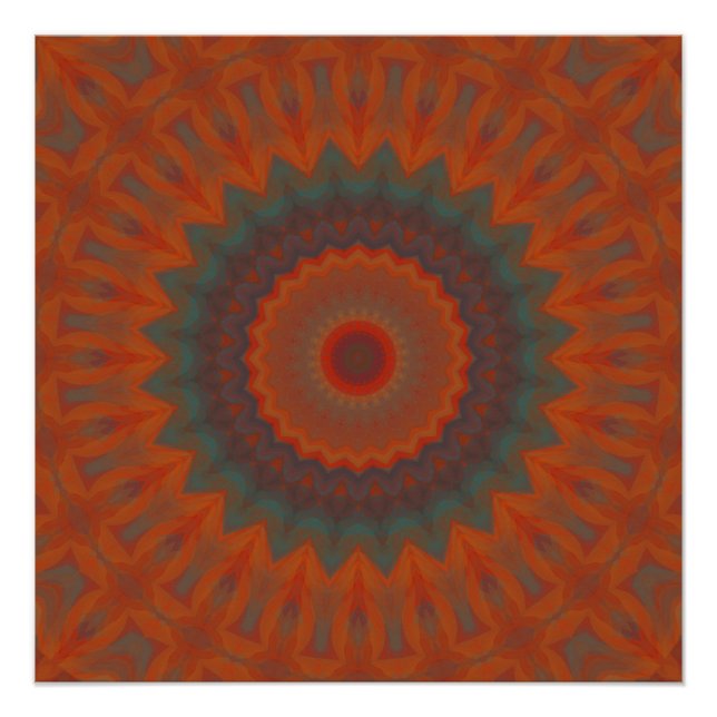 Póster Flor Sudoeste Mandala (Frente)