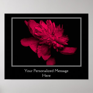 Poster Flor Vermelho Fiery Personalizado