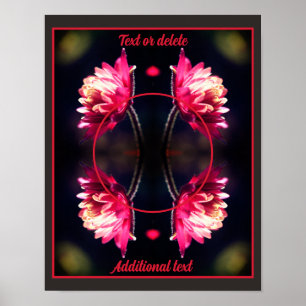 Poster Flor Vermelho No Quadro Da Luz Solar Crie Sua Próp