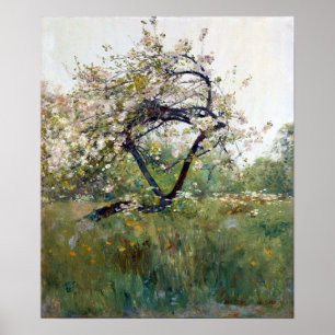 Poster Flor-Villiers-le-Bel do pêssego de Childe Hassam