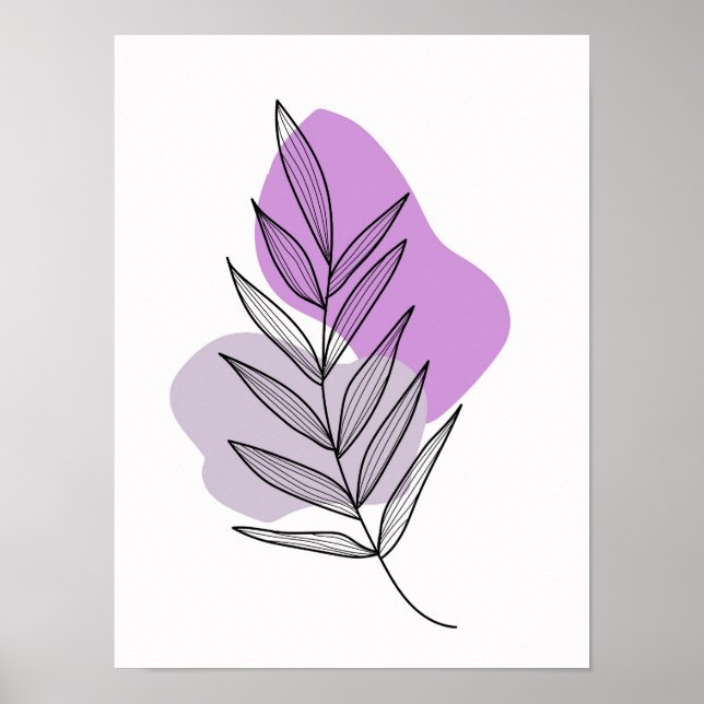 Poster Flor violeta boho (Frente)